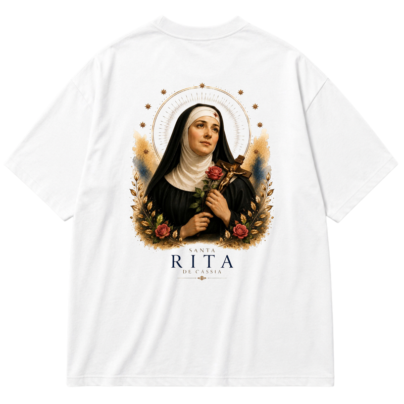 "Oversized - Santa Rita de Cássia" Oversized Premium 96% algodão 4% Elastano