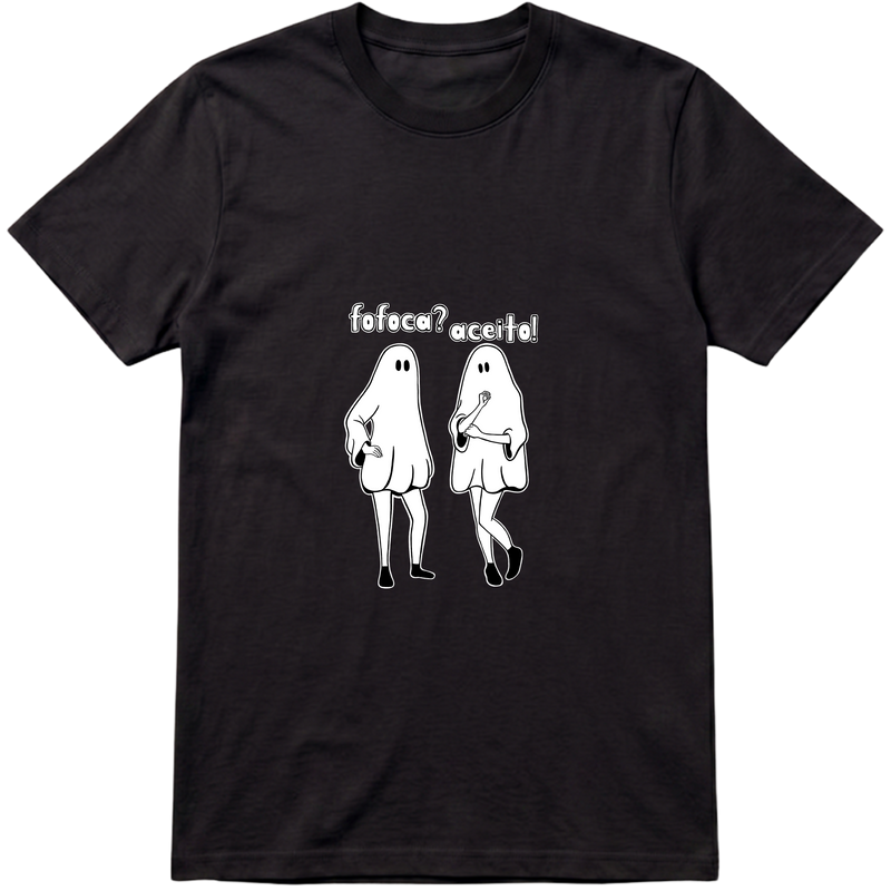 "Fofoca? Aceito!" Camiseta Premium Unissex Bunker Studios