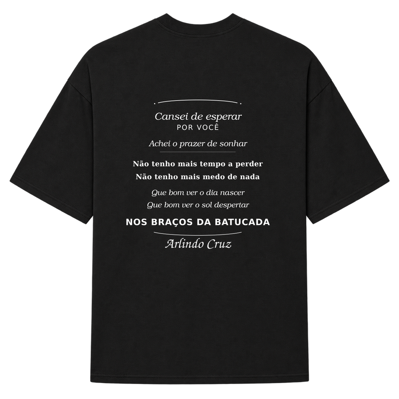 "Cansei de esperar por você, Camiseta Oversized Suedine 220g" Camiseta Oversized Suedine 220g
