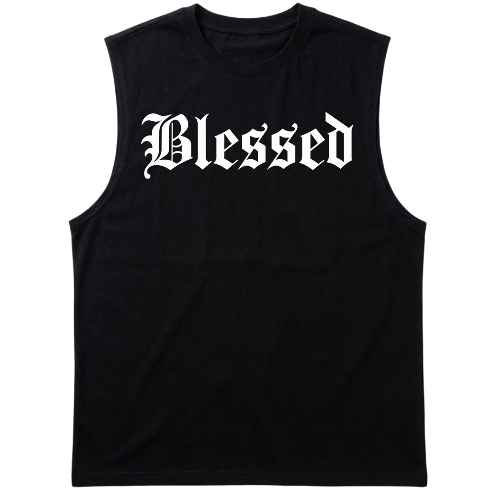 "Tank Top Machão Suedine - Blessed" Tank Top Machão Suedine