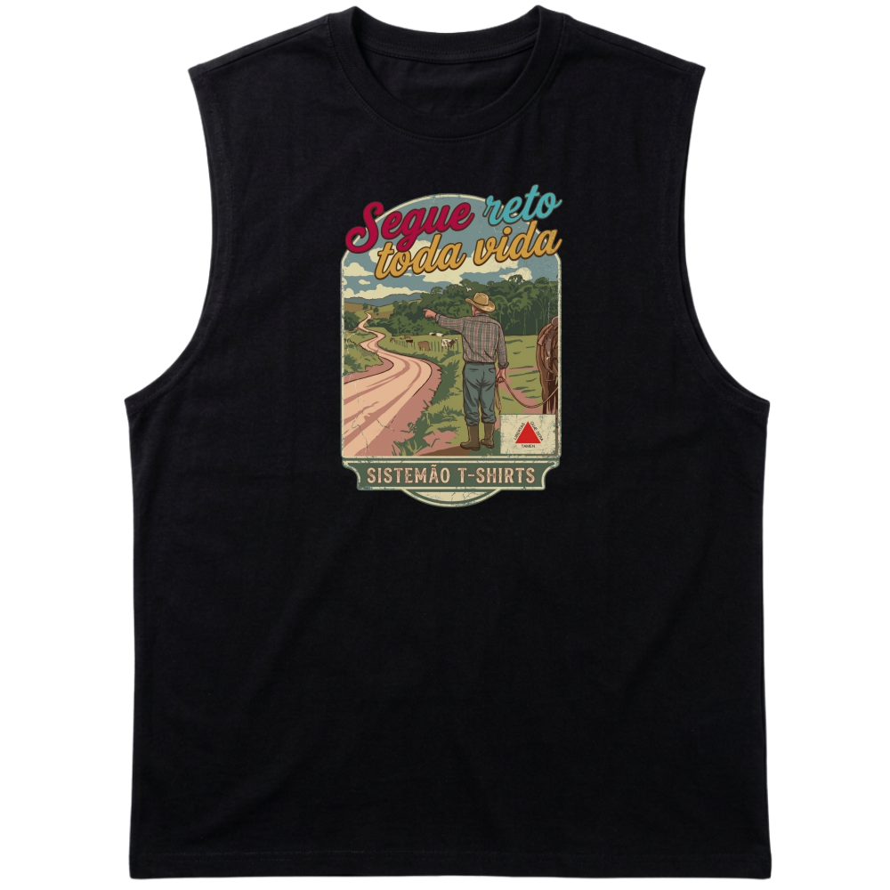 "Estampa/SEGUE RETO" Tank Top Machão Suedine