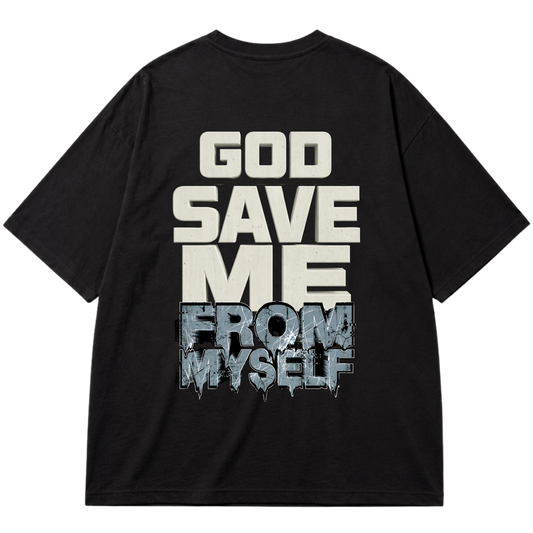 "TRUTH - GOD SAVE-ME" Oversized Premium 96% algodão 4% Elastano