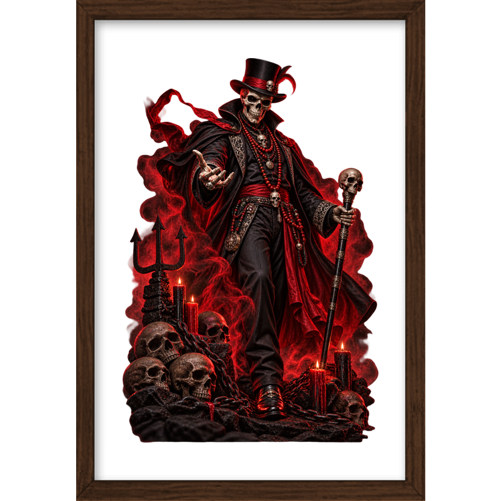 ""Exu Caveira" Full Art - Quadro tradicional" Quadro tradicional sem vidro acrílico