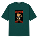 "Capivara Rock & Roll DTF" Camiseta Oversized Suedine 220g