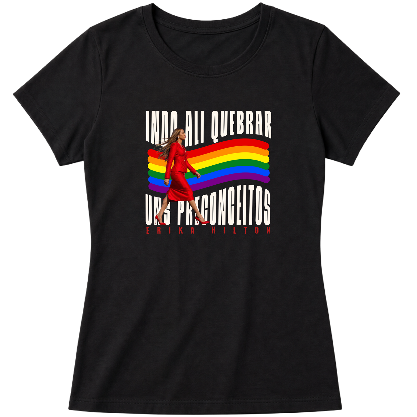 "Erika Quebrando Preconceitos Baby Look" Blusa Baby Look