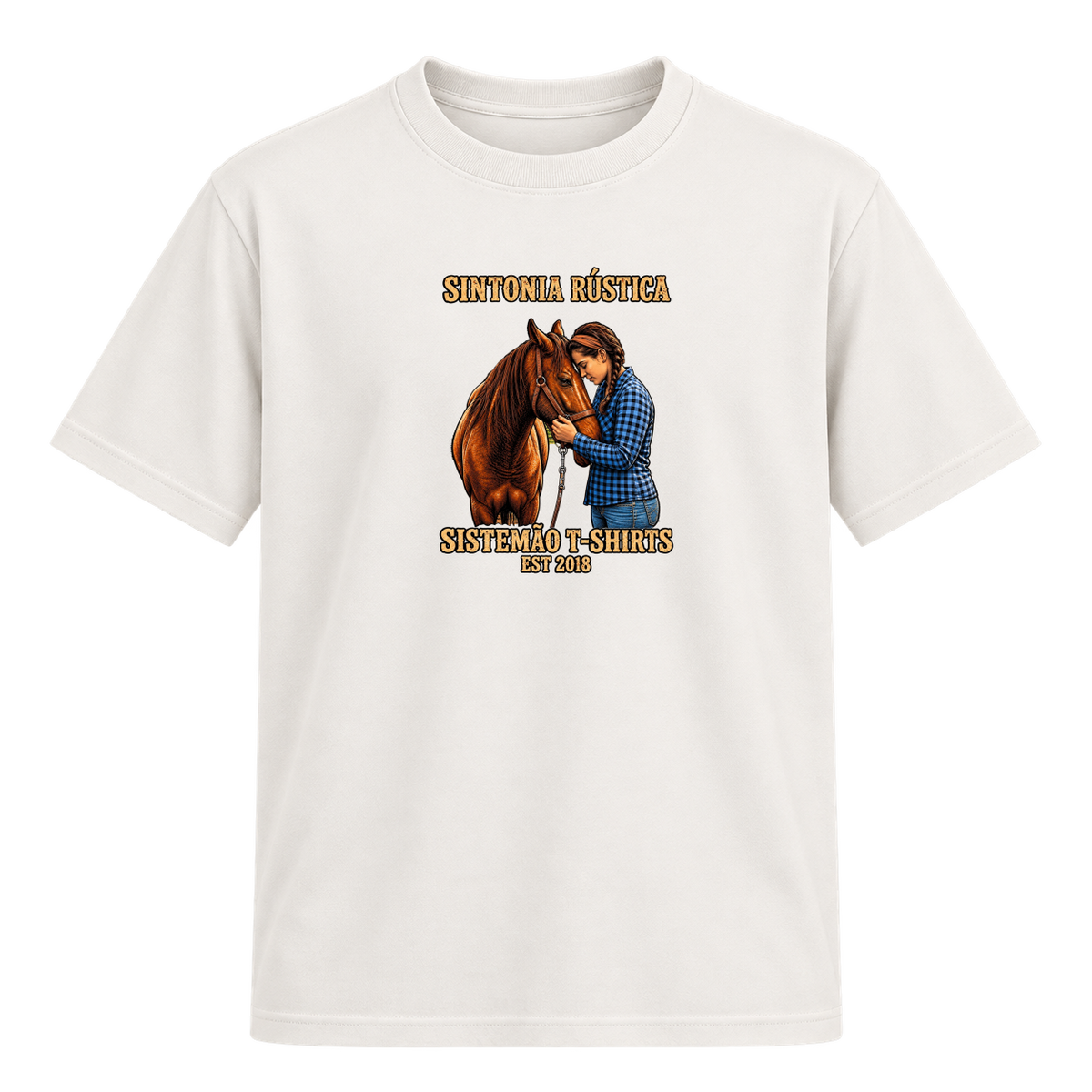 "Estampa/SINTONIA RÚSTICA" Camiseta Regular Suedine