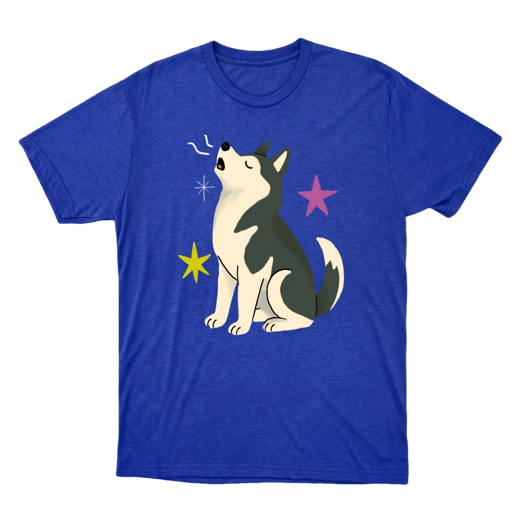 "Husky siberiano" Camiseta Básica Unissex