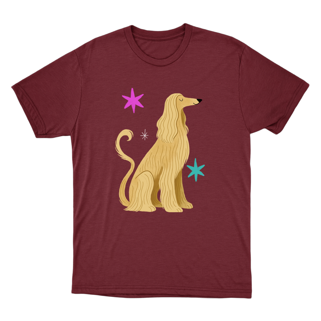 "Galgo afegão" Camiseta Básica Unissex