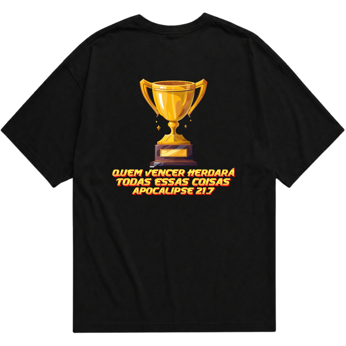 "Camiseta Oversized Essential “Aquele Que Vencer”" Camiseta Oversized Básica