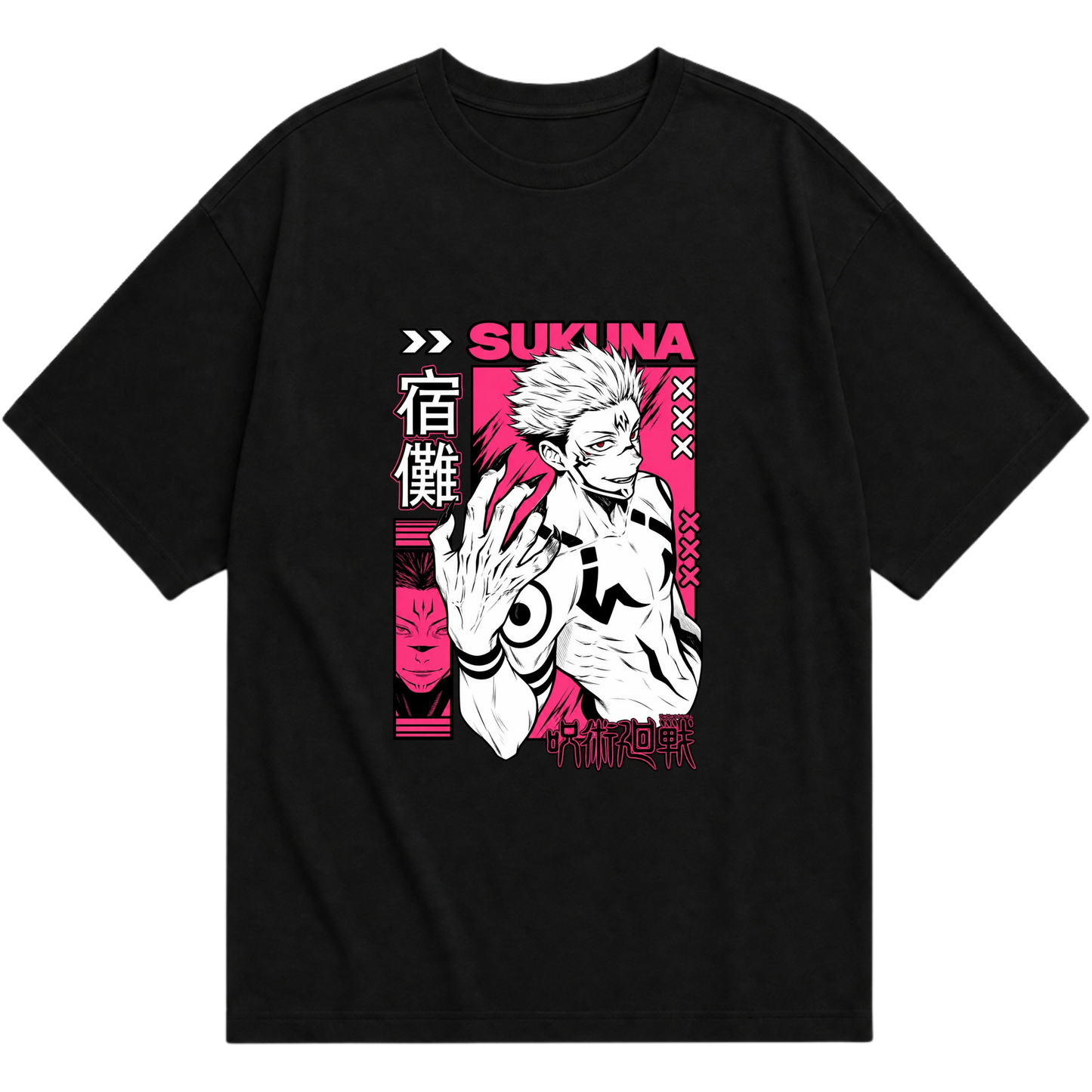 "Jujutsu Kaisen - Sukuna" Camiseta Oversized Básica