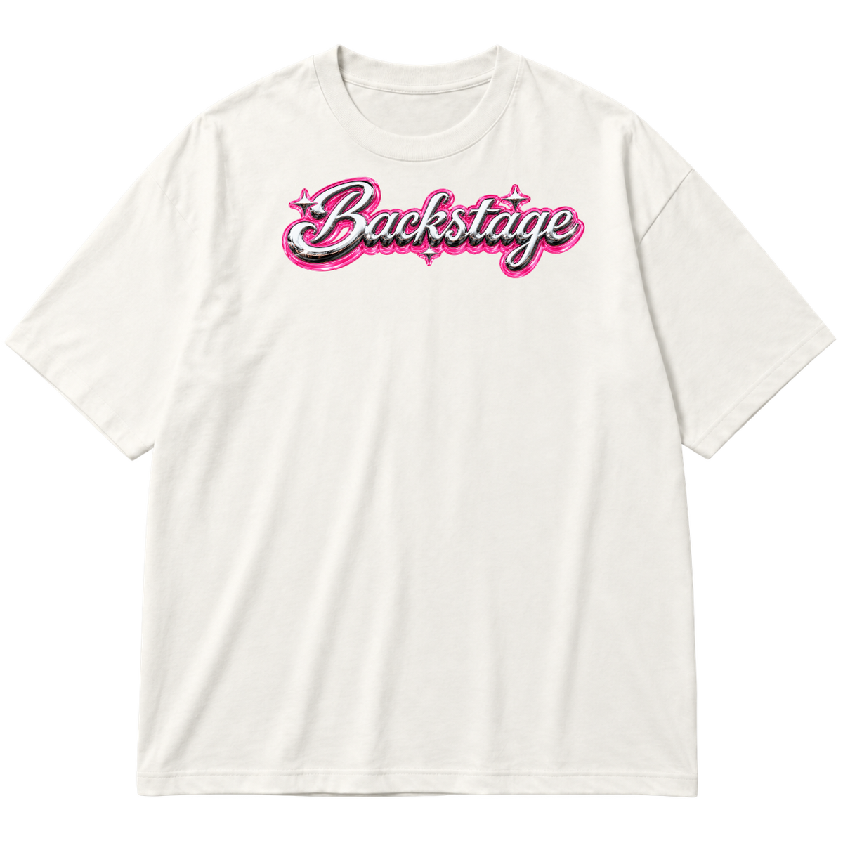 "Camiseta Oversized Backstage" Oversized Premium 96% algodão 4% Elastano