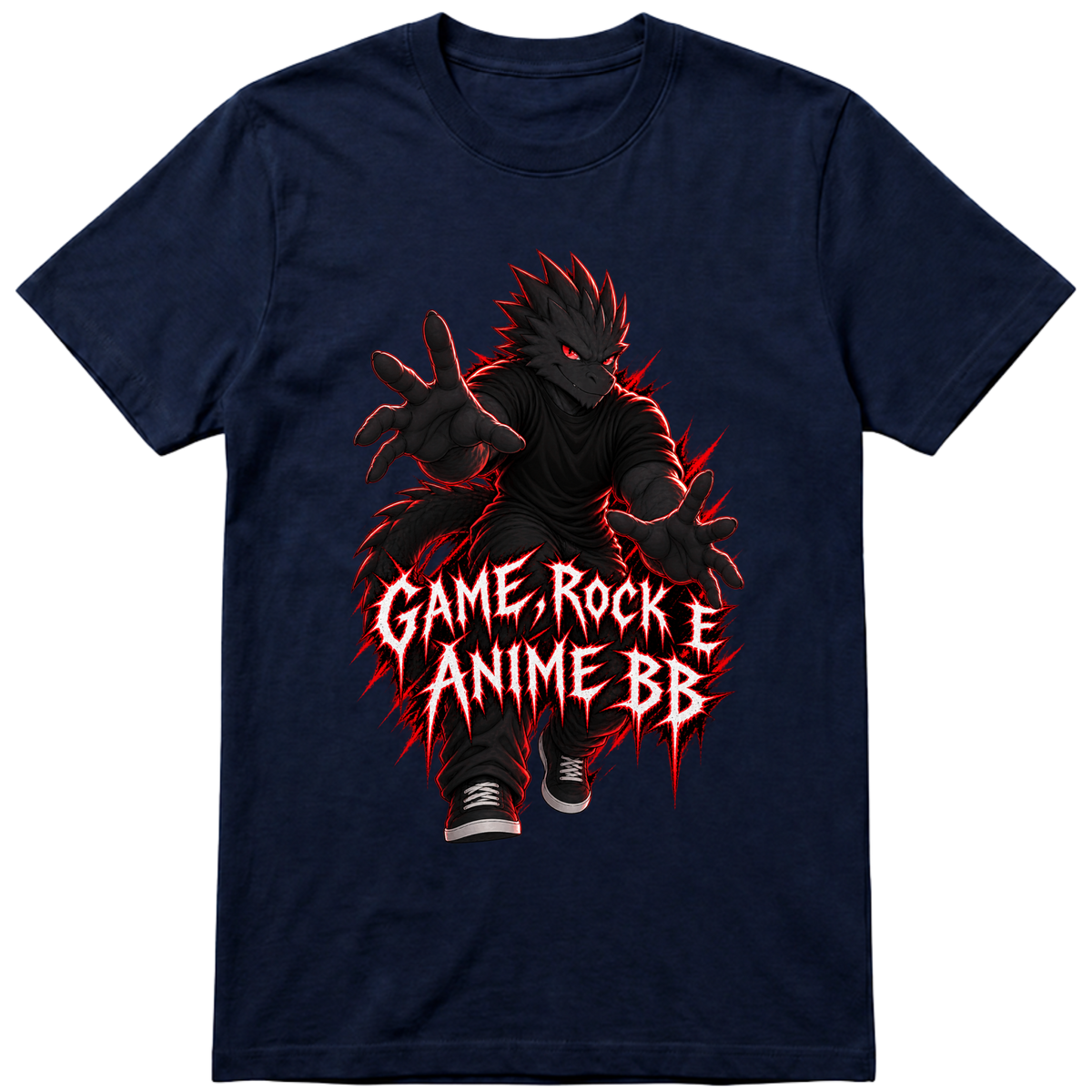 "GAME,ROCK E ANIME BB camisa basica GameFicou" Camiseta Premium Unissex Bunker Studios