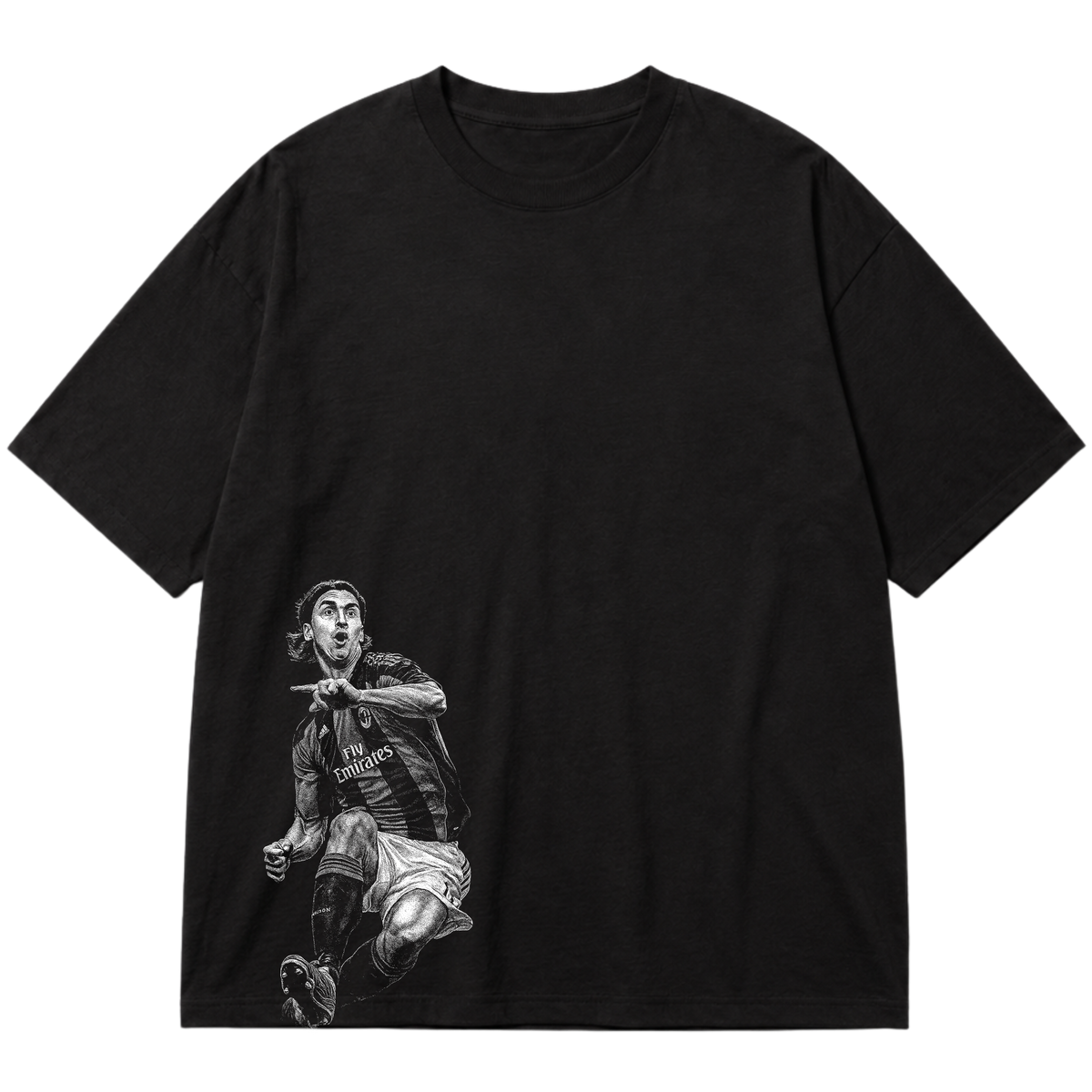 "Ícone dos gramados, eternizado no streetwear." Oversized Premium 96% algodão 4% Elastano