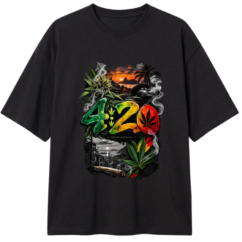 "Oversized Classic #021 - CØNTRAACØRRENTE" Camiseta Oversized Classic