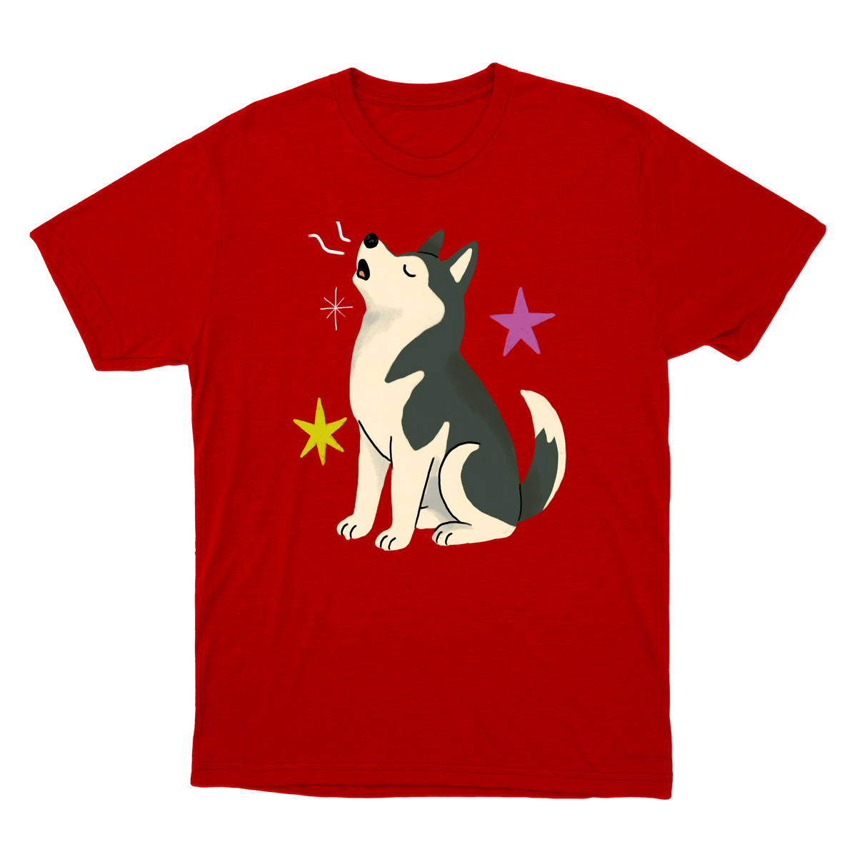 "Husky siberiano" Camiseta Básica Unissex