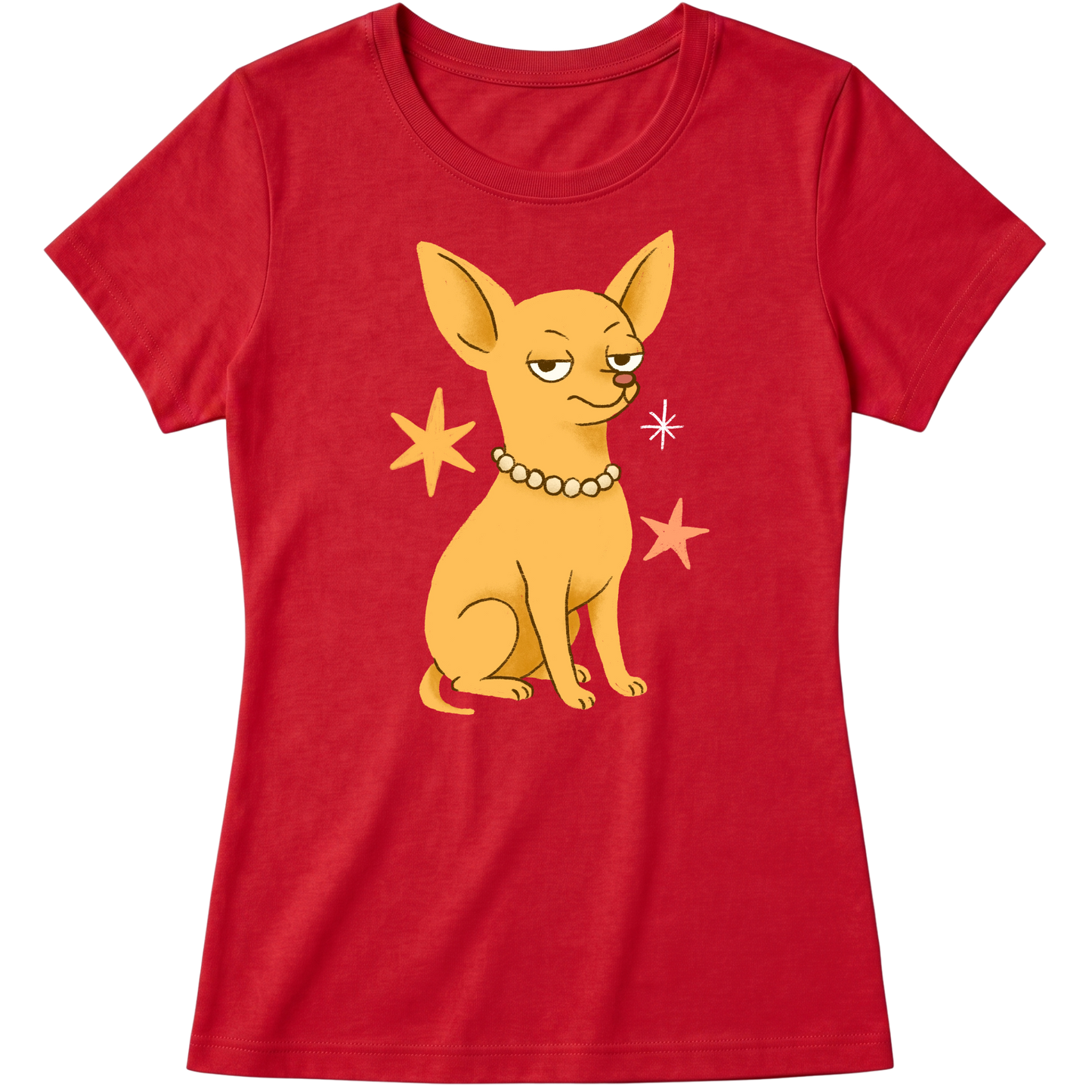 "Chihuahua de pelo curto" Blusa Baby Look