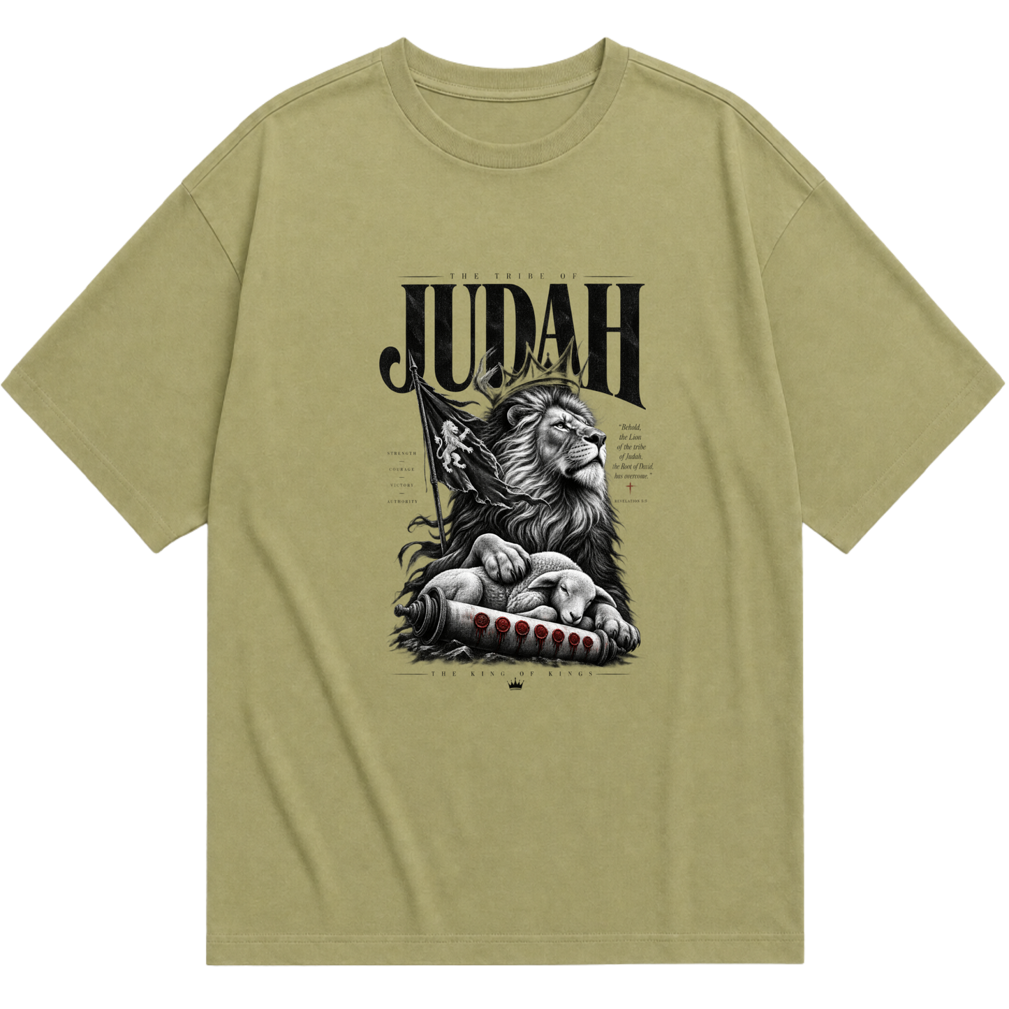"O leão da tribo dr juda" Camiseta Oversized Básica