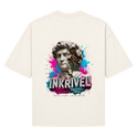 "Camiseta Oversized Inkrivel Urban Vandals – Estátua Cyber Graffiti" Camiseta Oversized Suedine 220g