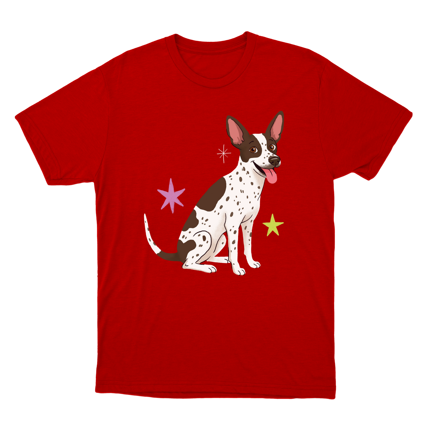 "Cão SRD flocos" Camiseta Básica Unissex