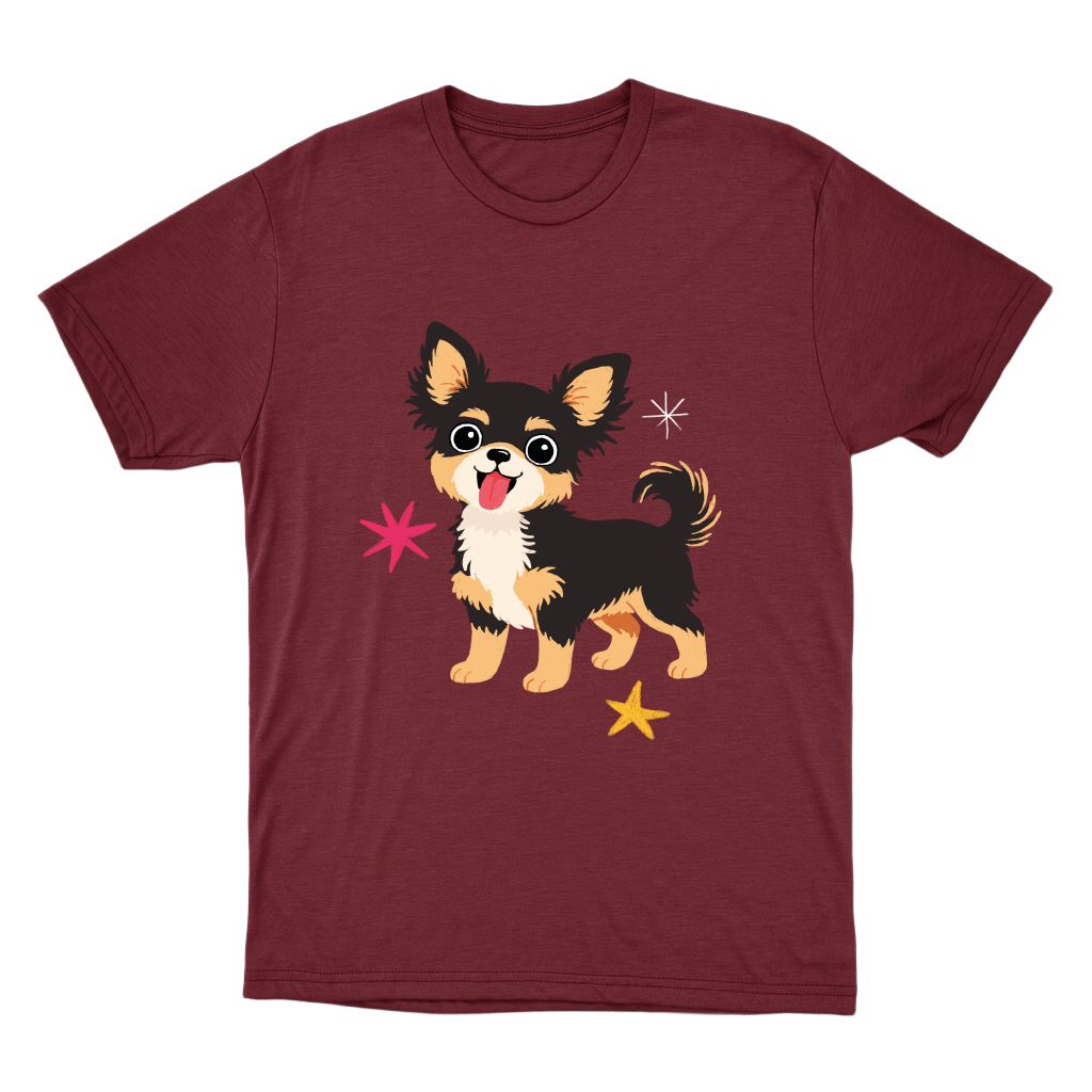 "Chihuahua pelo longo" Camiseta Básica Unissex