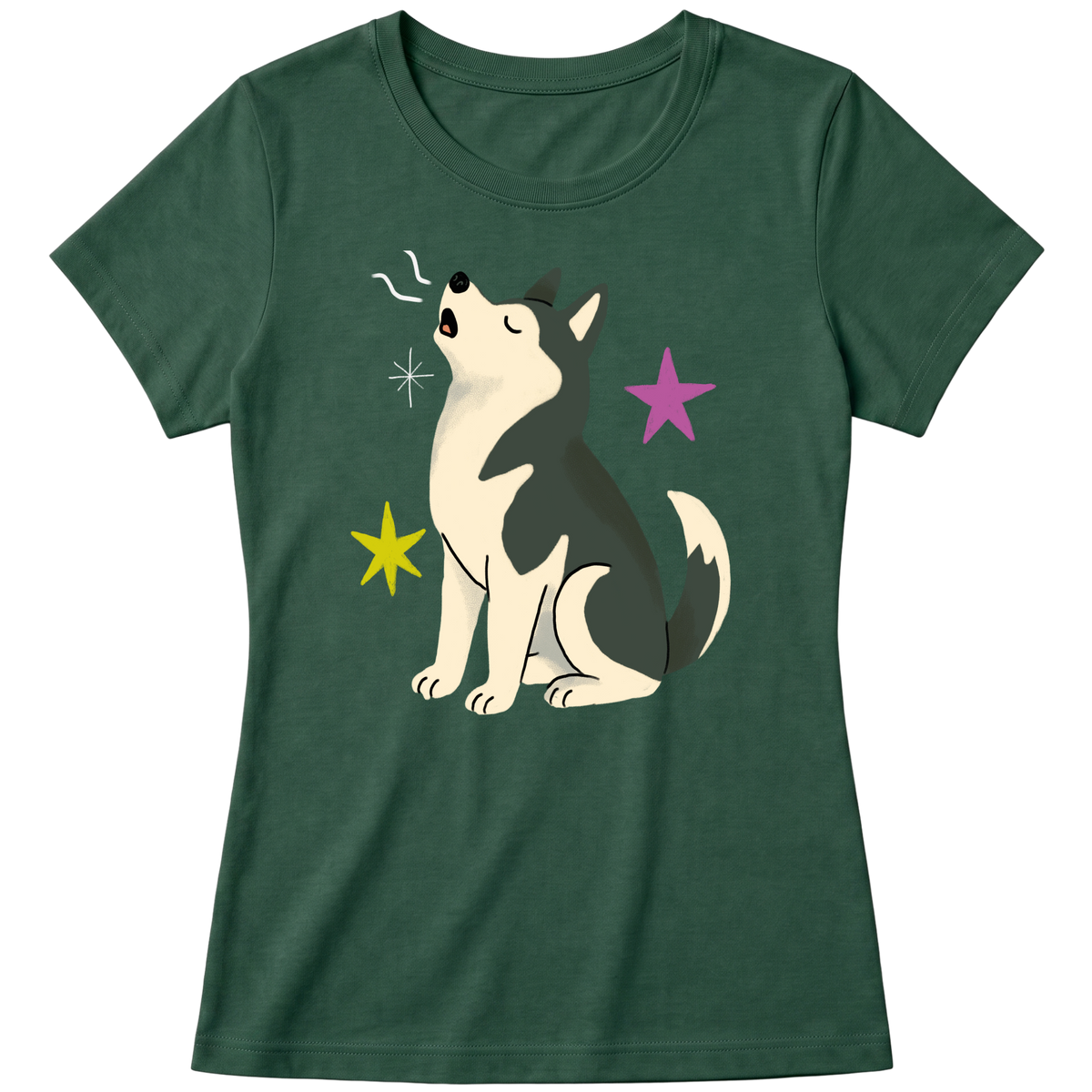 "Husky siberiano" Blusa Baby Look