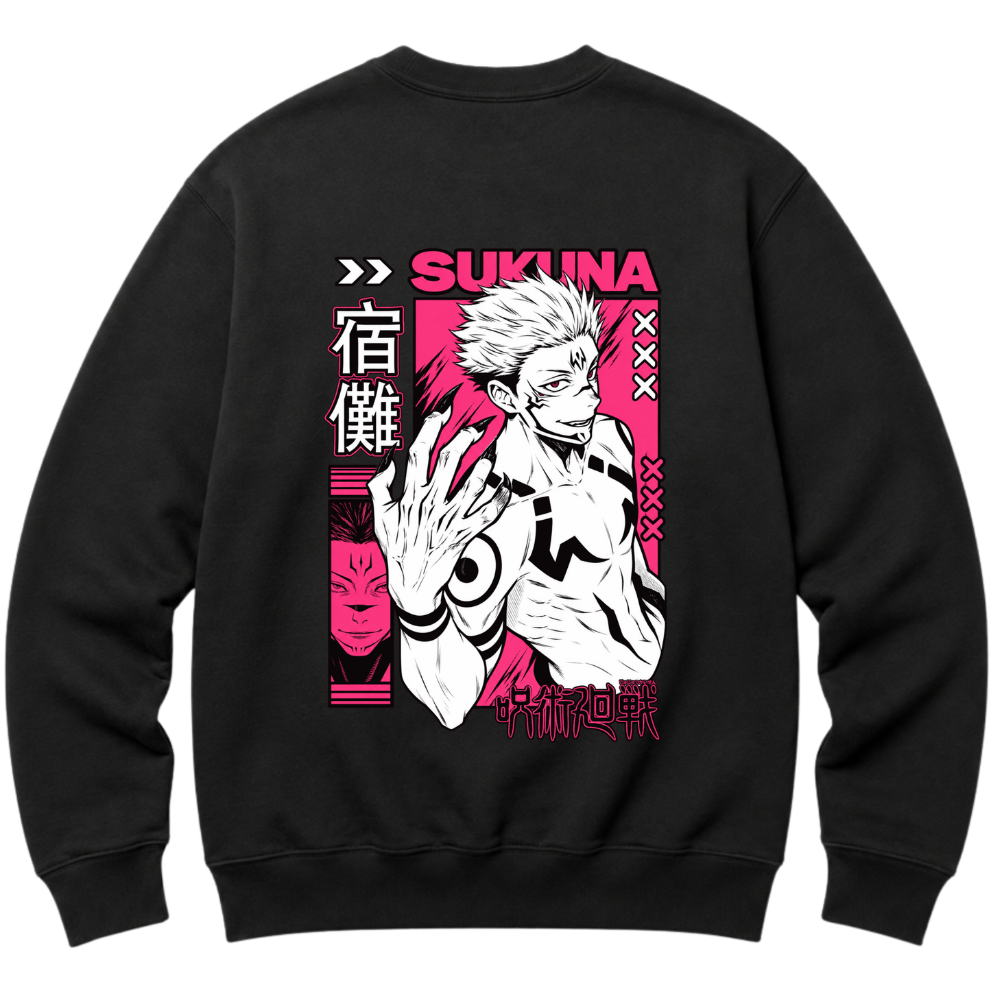 "Jujutsu Kaisen - Sukuna - Frente e costas" Blusão Moletom