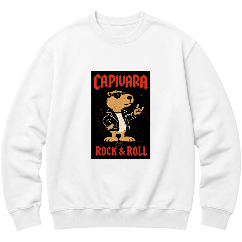 "Capivara Rock & Roll DTF" Blusão Moletom
