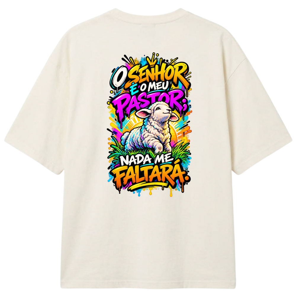 "Camiseta Oversized Cristã Salmo 23:1 | DÓKAH" Camiseta Oversized Classic