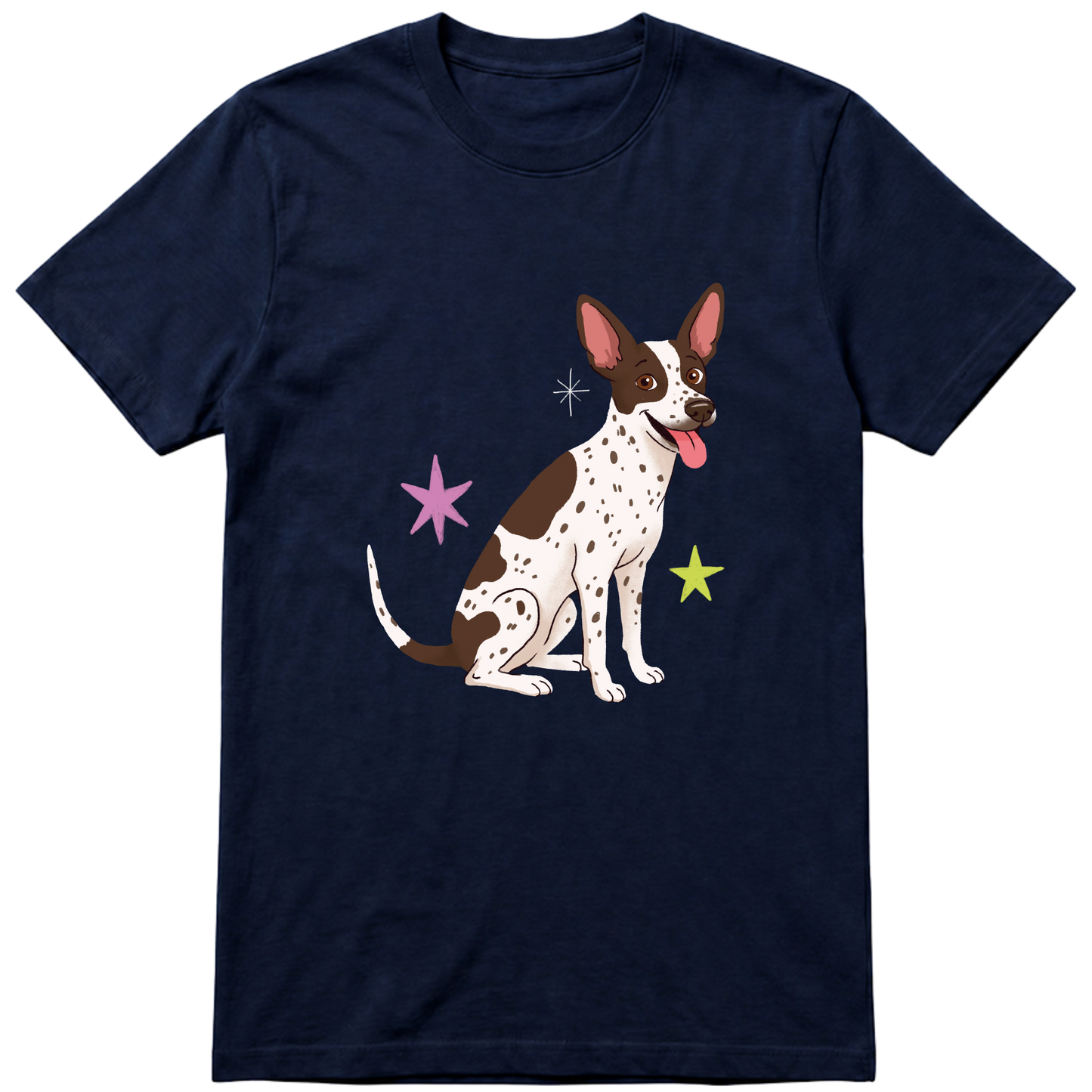 "Cão SRD flocos" Camiseta Básica Unissex
