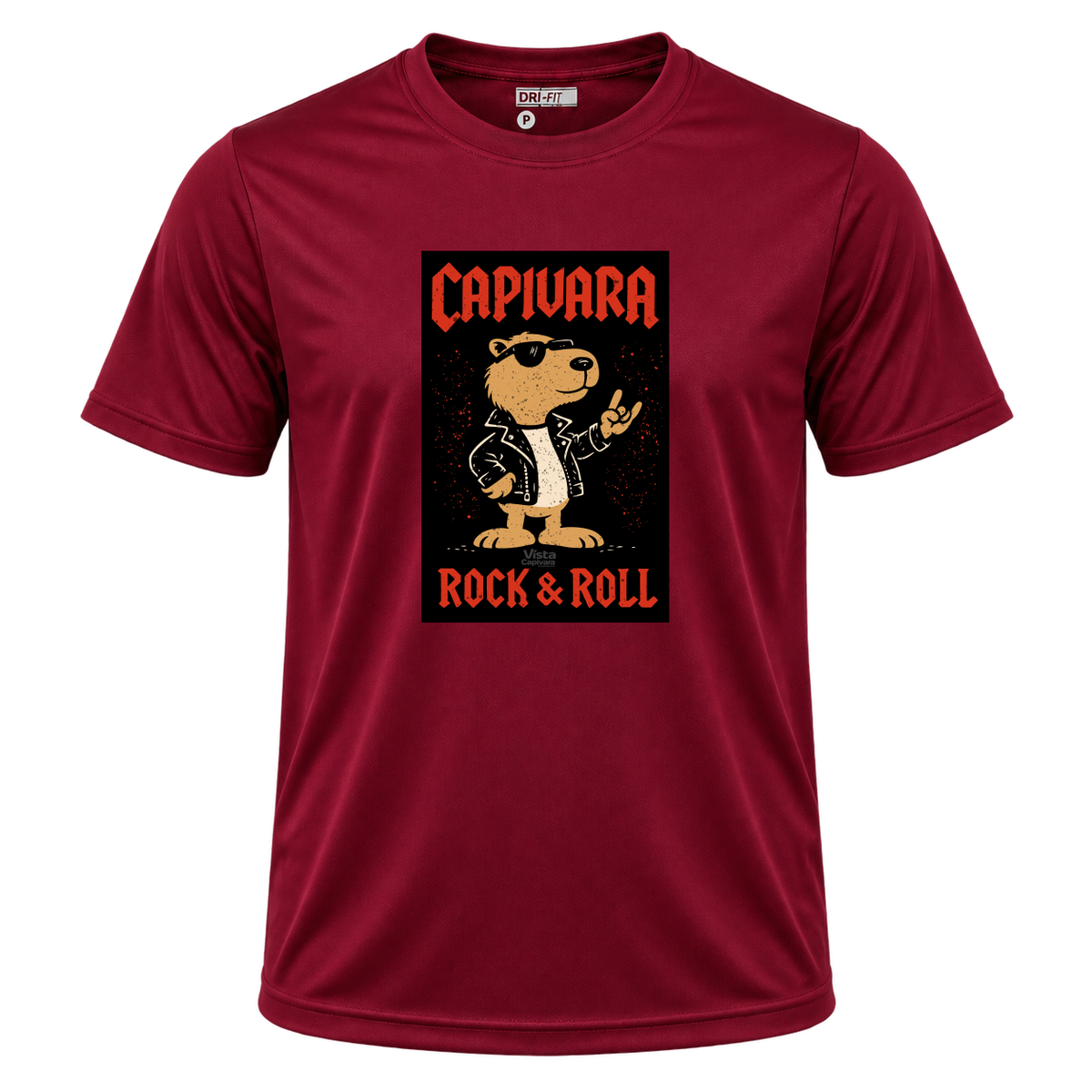 "Capivara Rock & Roll DTF" Camiseta Dryfit Masculina Basic
