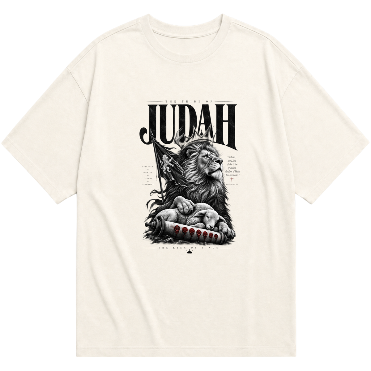 "O leão da tribo dr juda" Camiseta Oversized Básica
