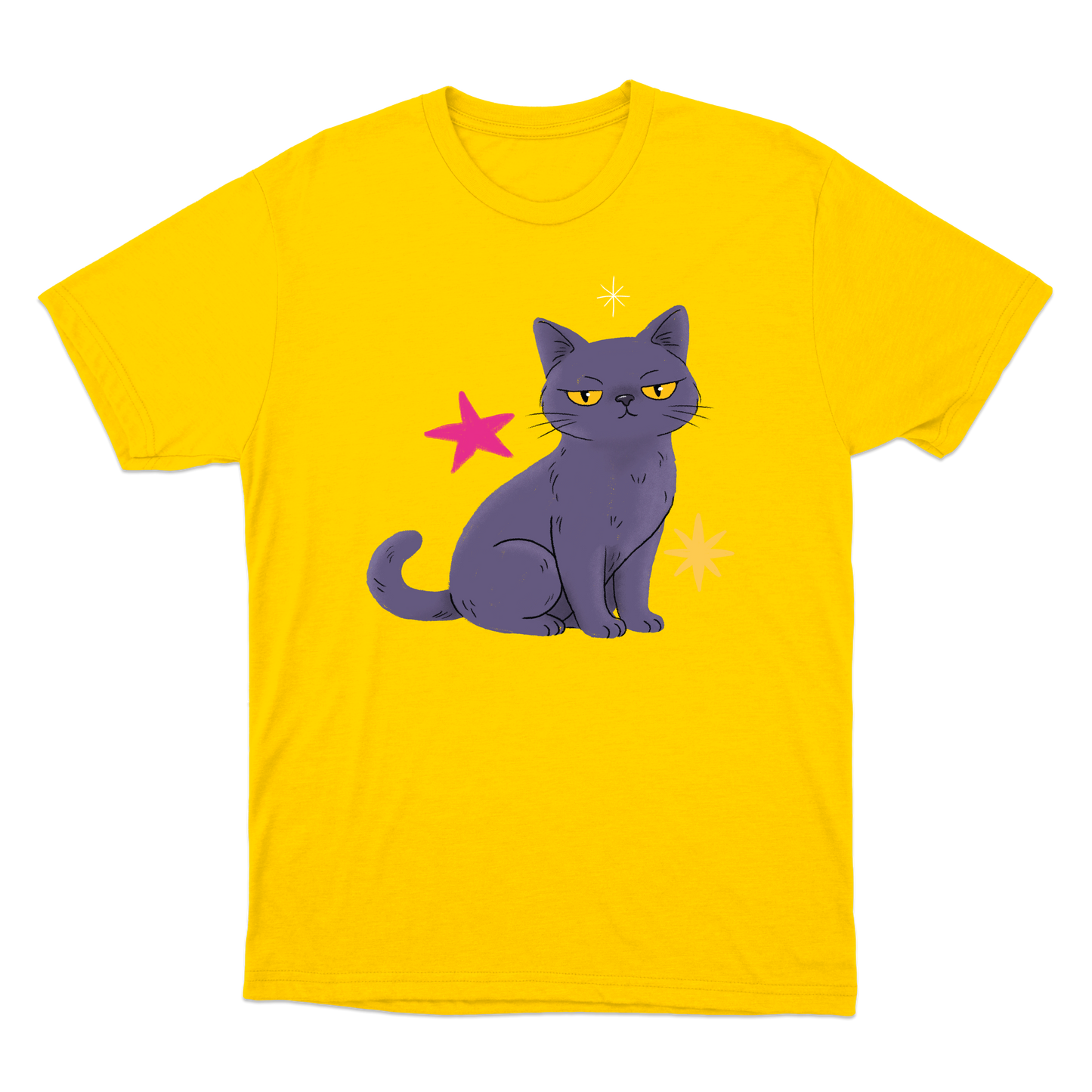 "Gata cinza" Camiseta Básica Unissex