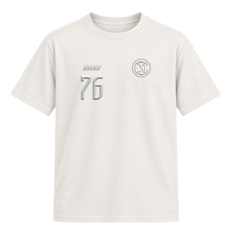"Custom F&C ESC 76 All White" Camiseta Regular Suedine