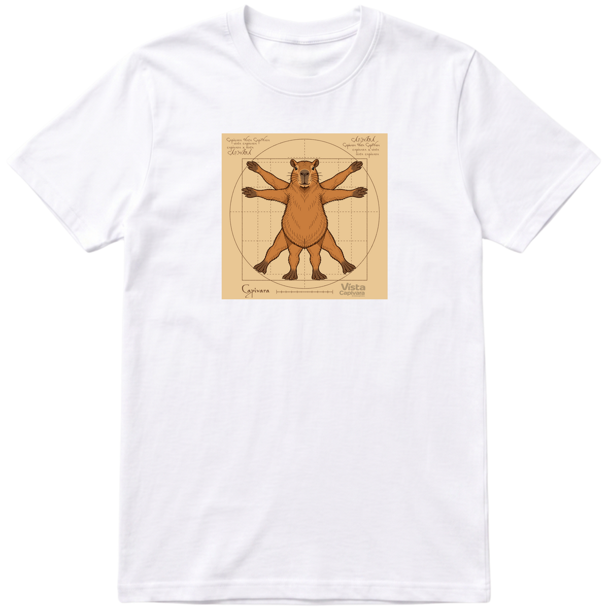 "Capivara Vitruviana DTF" Camiseta Premium Unissex Bunker Studios