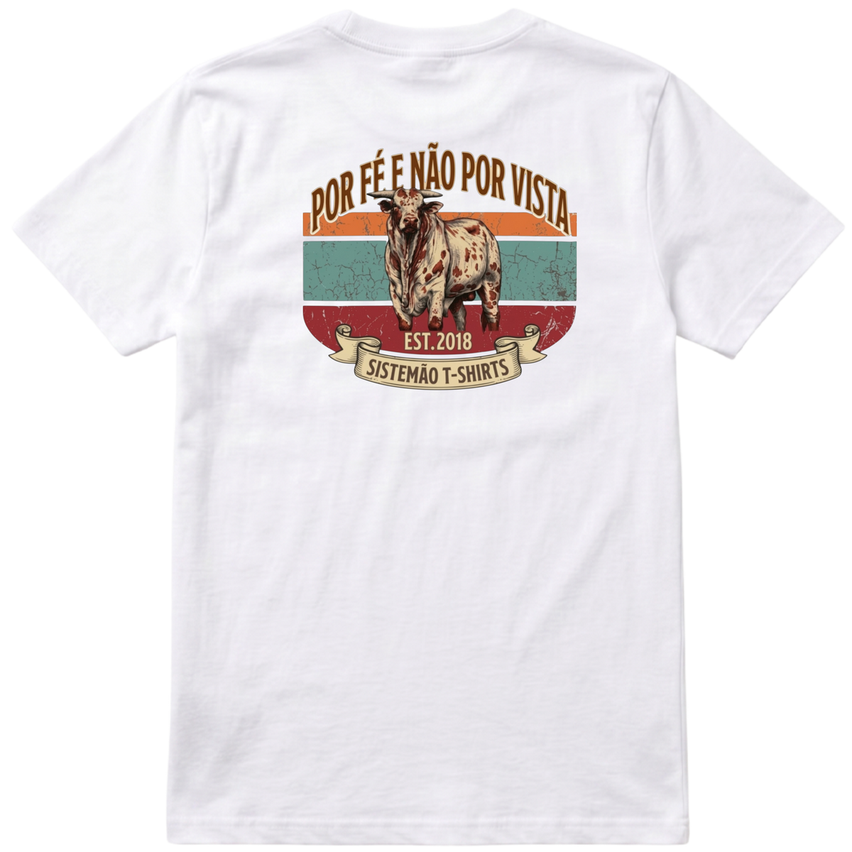 "Estampa/POR FÉ" Camiseta Premium Unissex Bunker Studios