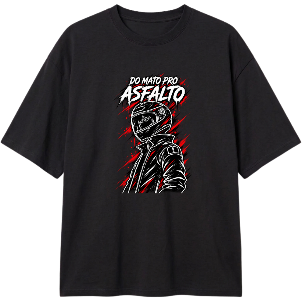 "Do mato pro asfalto - Streetwear Blackline" Camiseta Oversized Classic