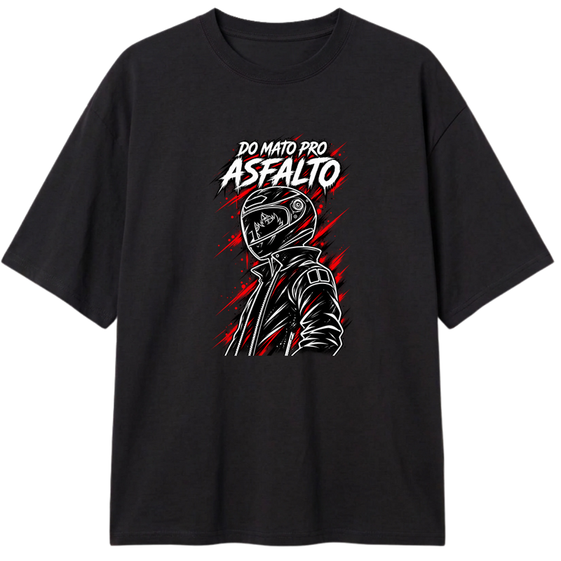 "Do mato pro asfalto - Streetwear Blackline" Camiseta Oversized Classic