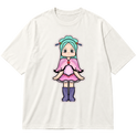 "Camiseta Oversized Feminina Menina Fofa Estampa Cute" Oversized Premium 96% algodão 4% Elastano