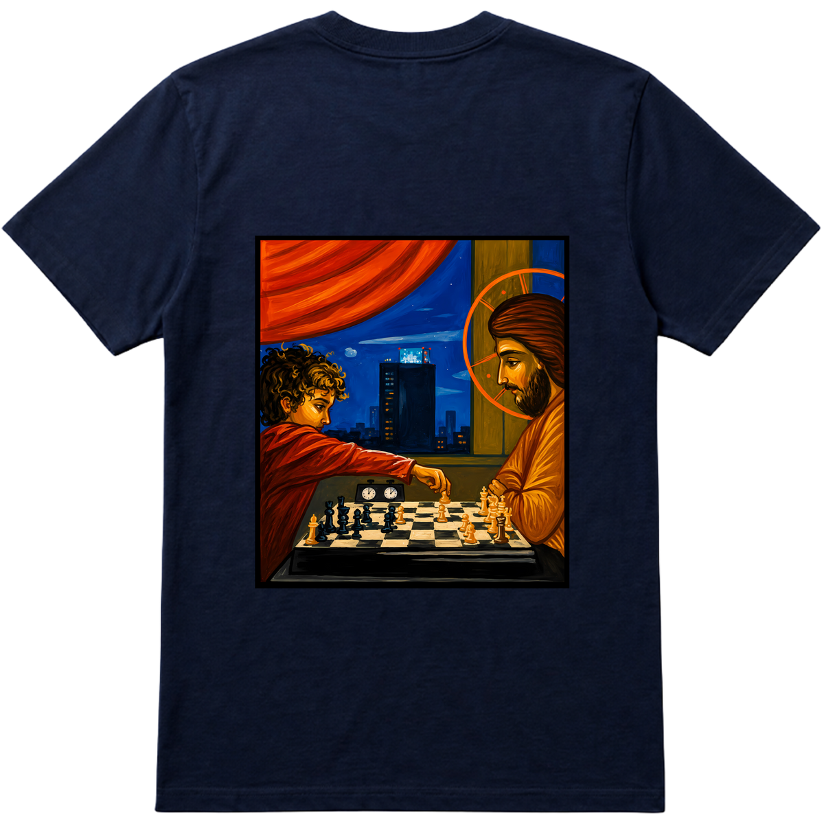 "Camiseta Regular Essential Xeque-Mate com Jesus" Camiseta Premium Unissex