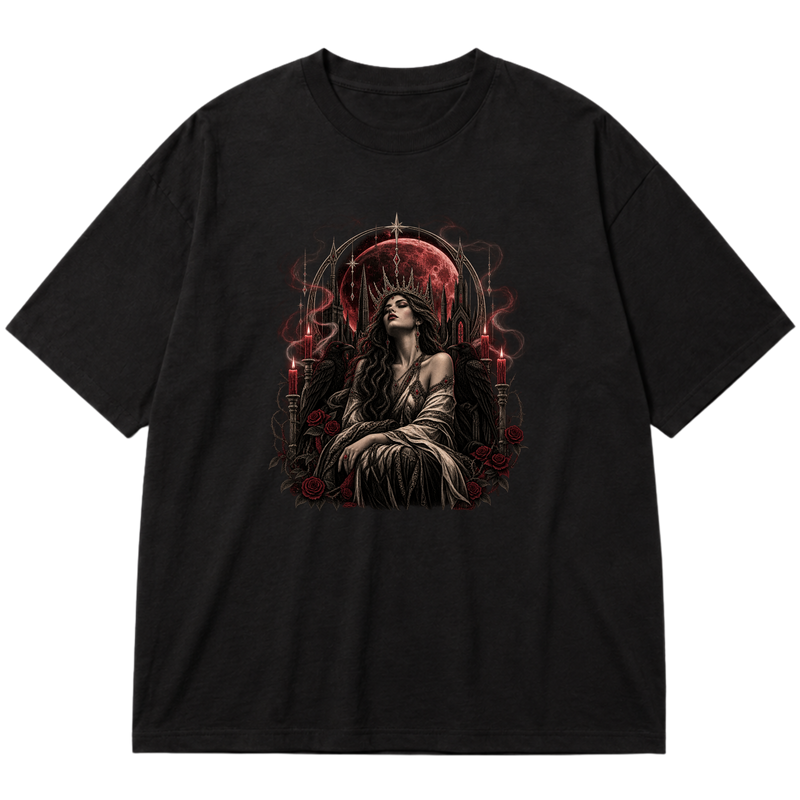 "Queen Of Hell" Oversized Premium 96% algodão 4% Elastano