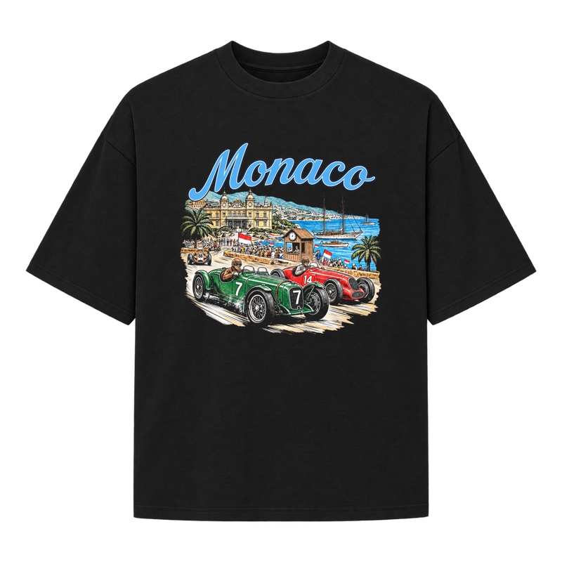 "Oversized Suedine "Monaco Vintage"" Camiseta Oversized Suedine 220g