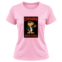"Capivara Rock & Roll DTF" Camiseta Dryfit Feminina Basic