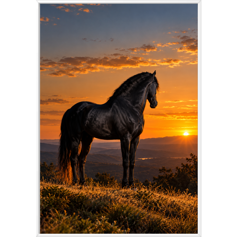 "Lendário Por do Sol" Quadro filete sem vidro acrílico