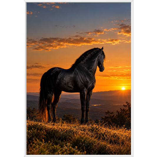 "Lendário Por do Sol" Quadro filete sem vidro acrílico