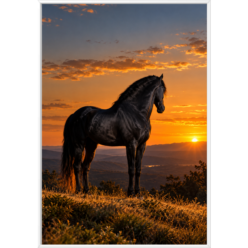 "Lendário Por do Sol" Quadro filete sem vidro acrílico