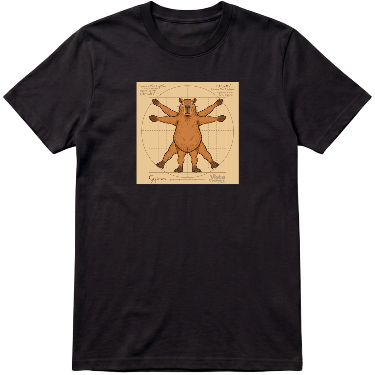 "Capivara Vitruviana DTF" Camiseta Premium Unissex Bunker Studios