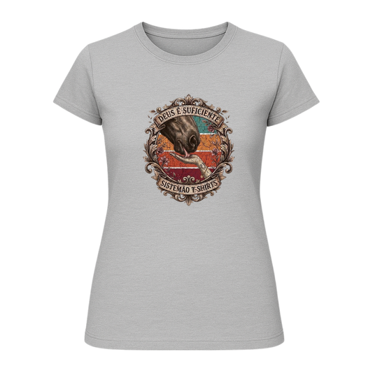 "Estampa DEUS É O SUFICIENTE" Blusa Baby Look