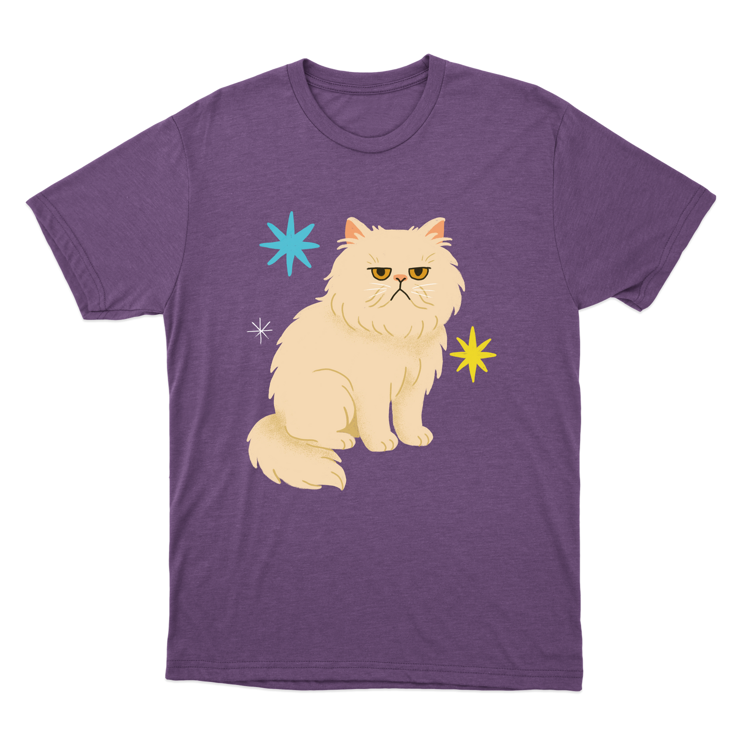 "Gato persa" Camiseta Básica Unissex