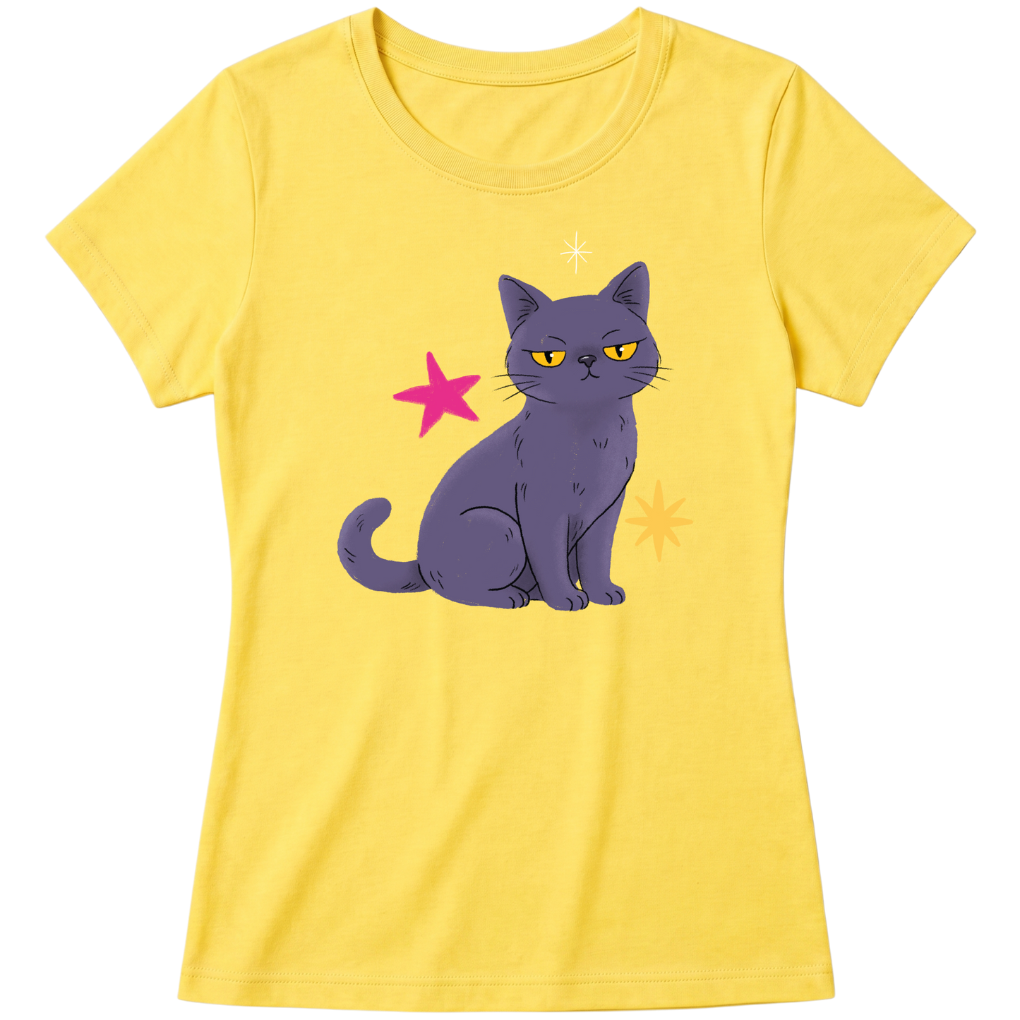 "Gata cinza" Blusa Baby Look