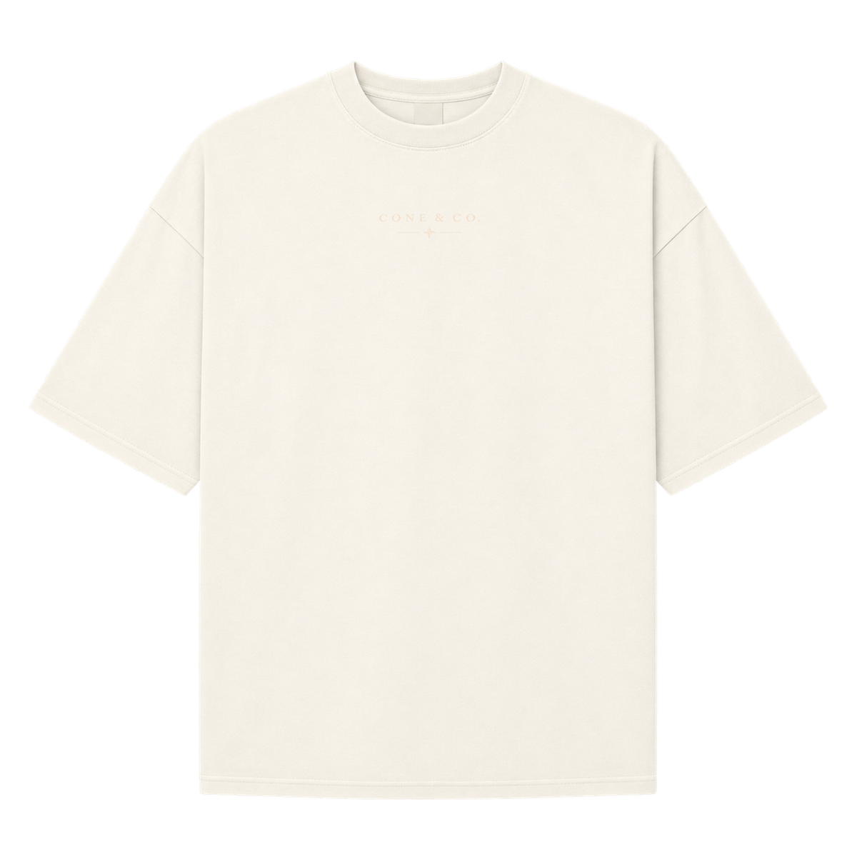 "Camiseta Oversized Cone & Co. — Suedine" Camiseta Oversized Suedine 220g